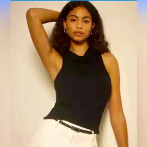 Anthropologie Halter Cowl-Neck Tank   XS